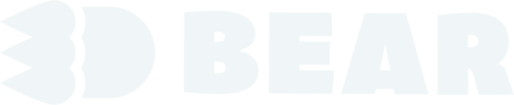 3D Bear - Logo Blanc